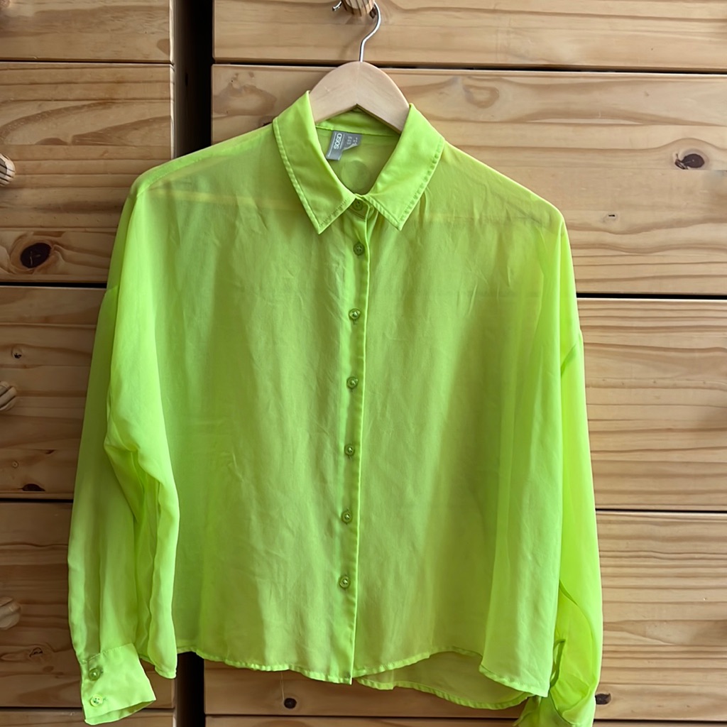 Neon Button Down